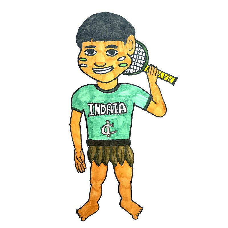 Desenho de Índio, por Vitor Packer